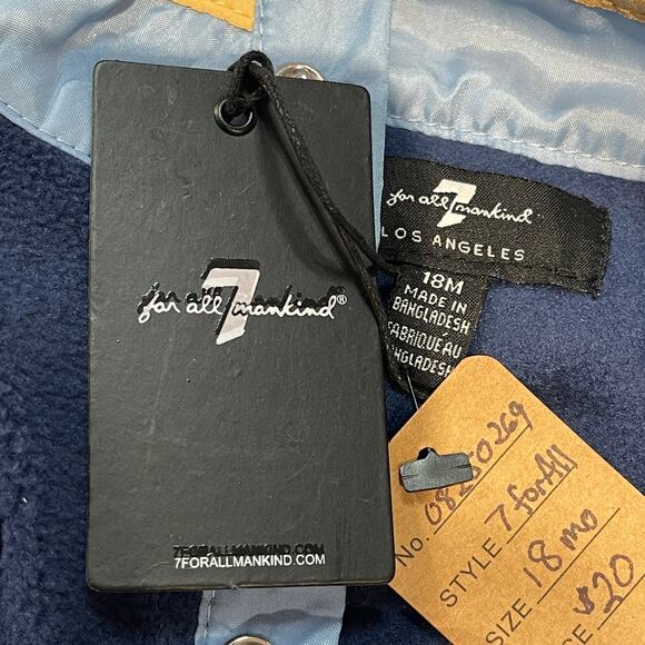 7 For All Mankind Infant Fleece Pullover Size 18mo NWT - Picture 4 of 6